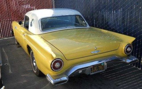 1957 Ford Thunderbird yellow