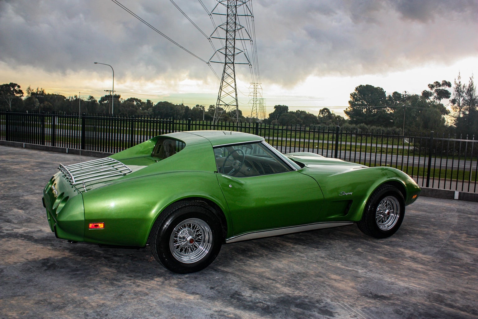 1975 Chevrolet Corvette green